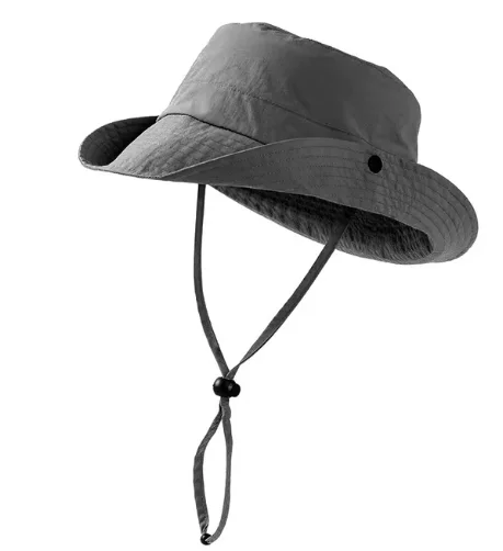 Plus Size Bucket Hat Men Women Summer Sun Protection Sun Hat Outdoor Waterproof Big Size XL Breathable Fisherman Hat Panama Bob: M / GRAY