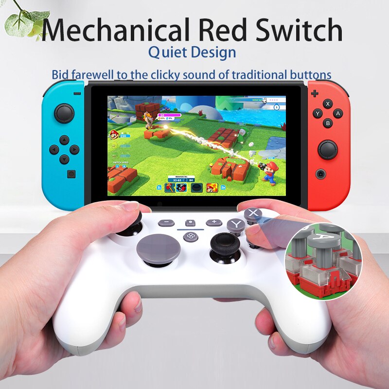 For PC/Steam/Nintend Switch/Android/IOS/Linux System Mechanical Key Red Switch Gaming Wireless Bluetooth Controller