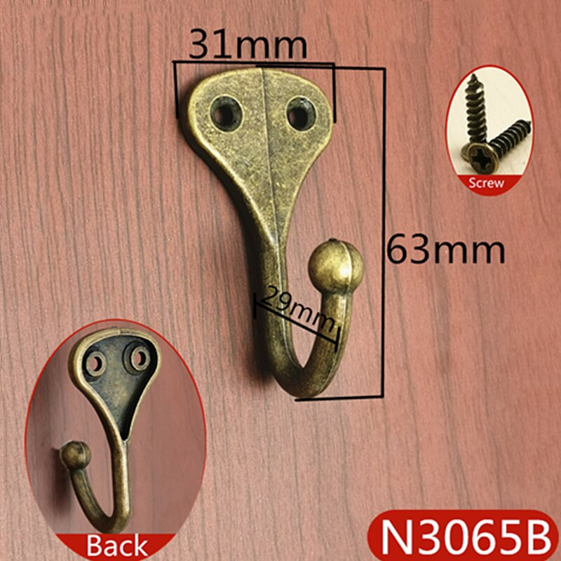 5pcs/lot Silver Antique Hooks Small Wall Hanger Buckle Horn Lock Clasp Hook Hasp Latch For Wooden Jewelry Box Furniture Hardware: N3065B