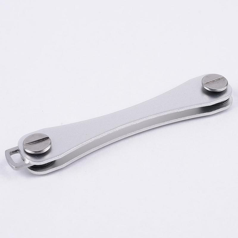 Aluminum Key Clip Flexible Metal Key Storage Compact Key Holder Keychain Organizer Multi-functional Plactical Clip Keychain Clip: silver