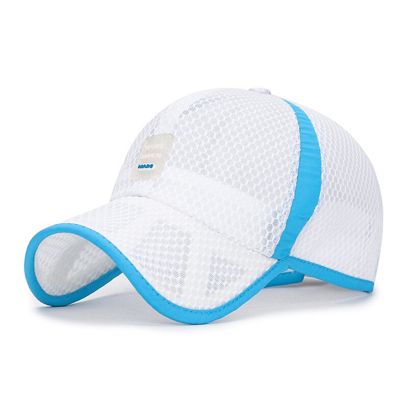 Jongens Meisjes Verstelbare Baseball Caps Ademend Mesh Sport Zomer Hoed Kinderen Caps Kinderen Streetwear Uv Bescherming Panama: White