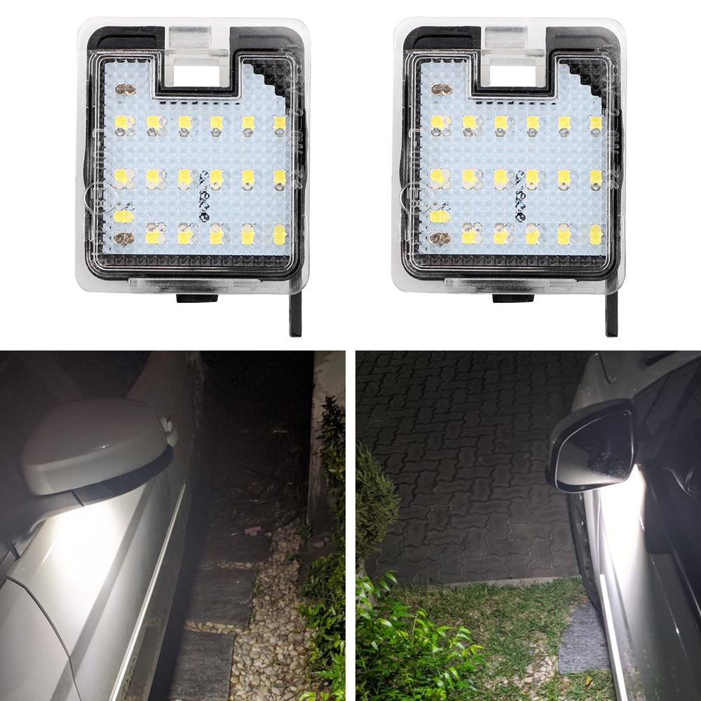 Leepee bil kupelys under sidespeil sølepytt lys led for ford focus 3 kuga 2 s- max  wa6 2 mondeo 4 5 grand c-max 2 escape
