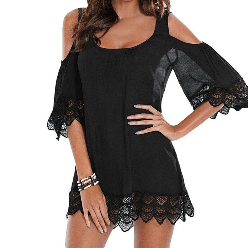 frauen Damen Bikini Startseite hoch Badeanzug Spitze Häkeln Bademode Strand Kleid