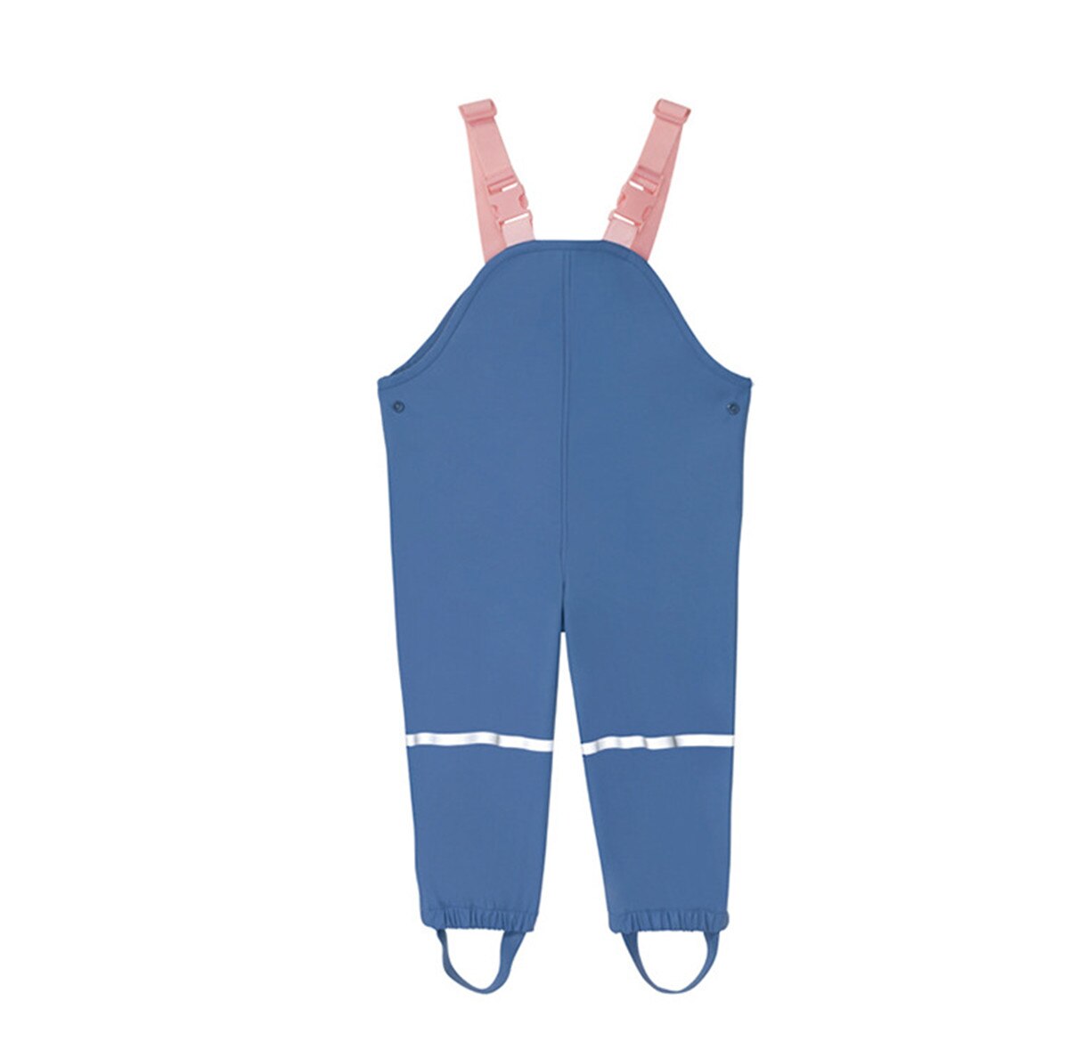 HONEYKING Kinder wasserdicht PU Regen Hose Baby Jumpsuits Jungen Mädchen Overall Hose Kinder Lätzchen Overall Kleinkind Regenjacke Hose: Blau / S 86-92