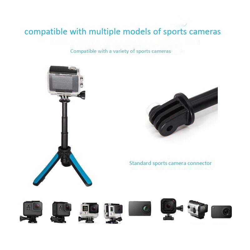 Sport Camera Stand Telefoon Selfie Stok Intrekbare Stand Selfie Stok Statief Voor Gopro Iphone Android