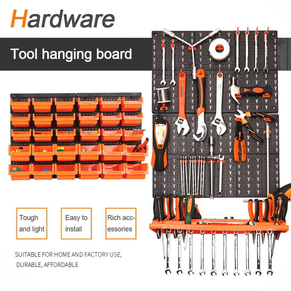 Hardware Tool Hanging Board Garage Workshop Storage Rack Screw wrench Classification Component Shelf Wall-Mounted Tool Organiser