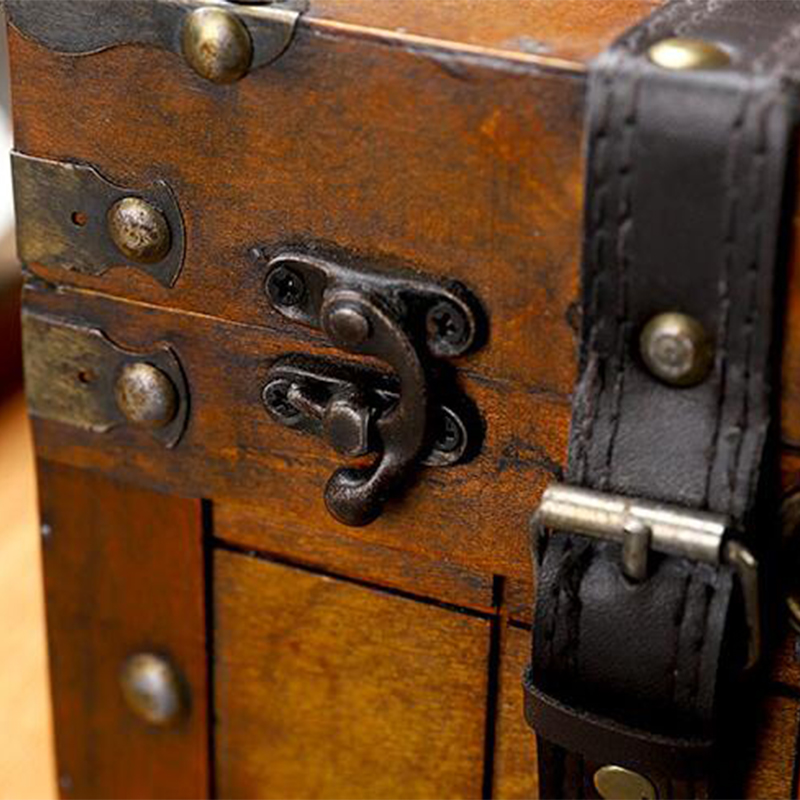 Valise Vintage en bois avec poignée, , boîte de rangement pour bijoux au trésor de Style européen, mallette de rangement pour la maison et les voyages