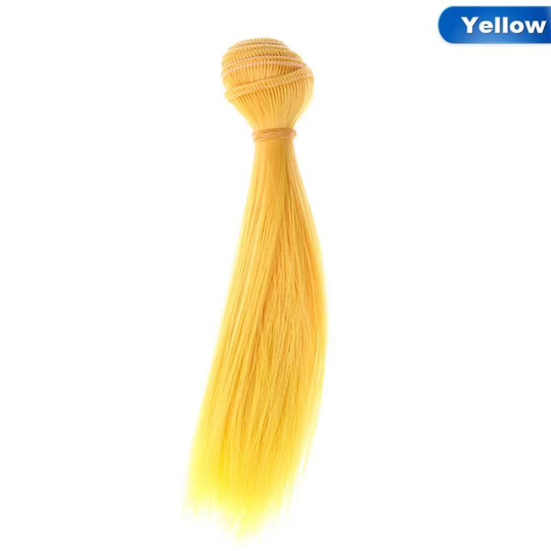 1pcs 15*100cm Doll Accessories Straight Synthetic Fiber Wig Hair For Doll Wigs High-temperature Wire: YW
