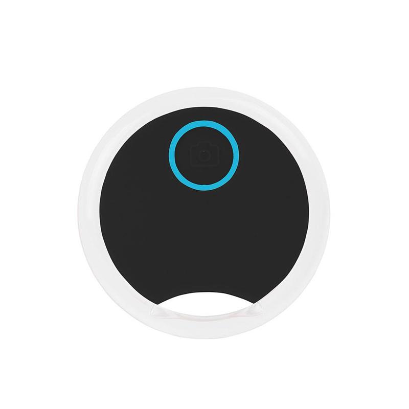 Mini Bluetooth Tracking Device Portable Round Bluetooth Anti-lost Tracker Wireless Smart Key Finder Item Locator: Black