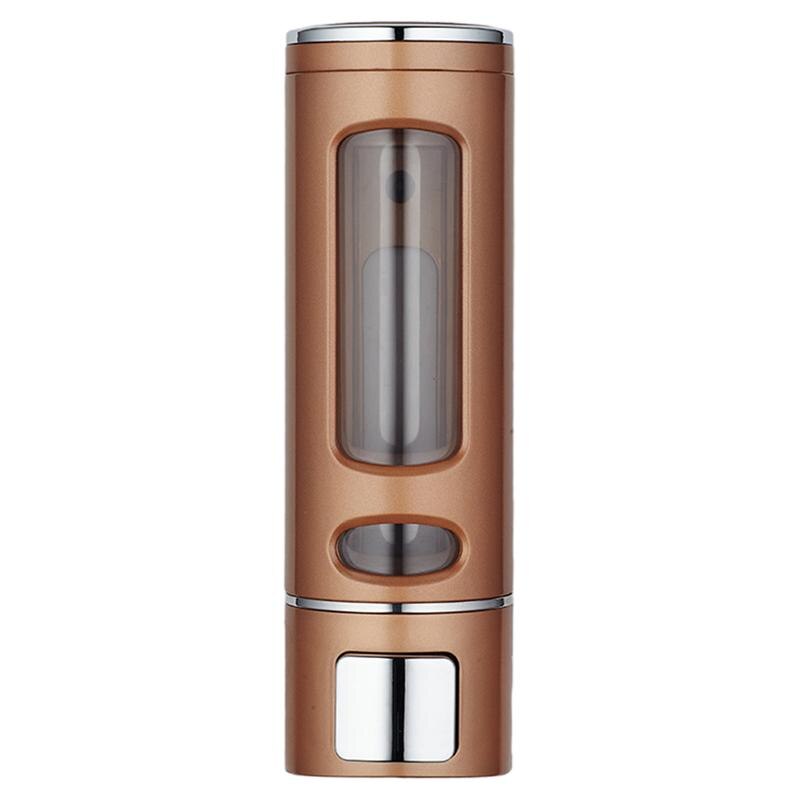 Liquid Soap Dispenser Wall Mounted Hand Wash Plastic Manual Single Head Liquid Soap Holder Refillable Empty Soap Container Home: Champagne Gold