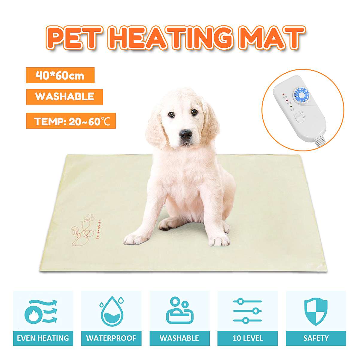 35W Pet Electric Blanket Waterproof Thermostat Heater Mat Pet Dogs Cat Puppies Heating Pad Kittens Dog Winter Heating Bed