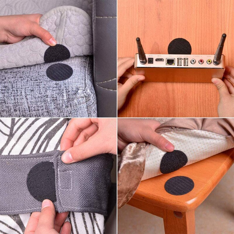 10Pairs Velcros Self Adhesive Hook and Loop Fastener Tape Nylon Strong Adhesive Fastener Tape Glue Magic Sticker Hook Loop