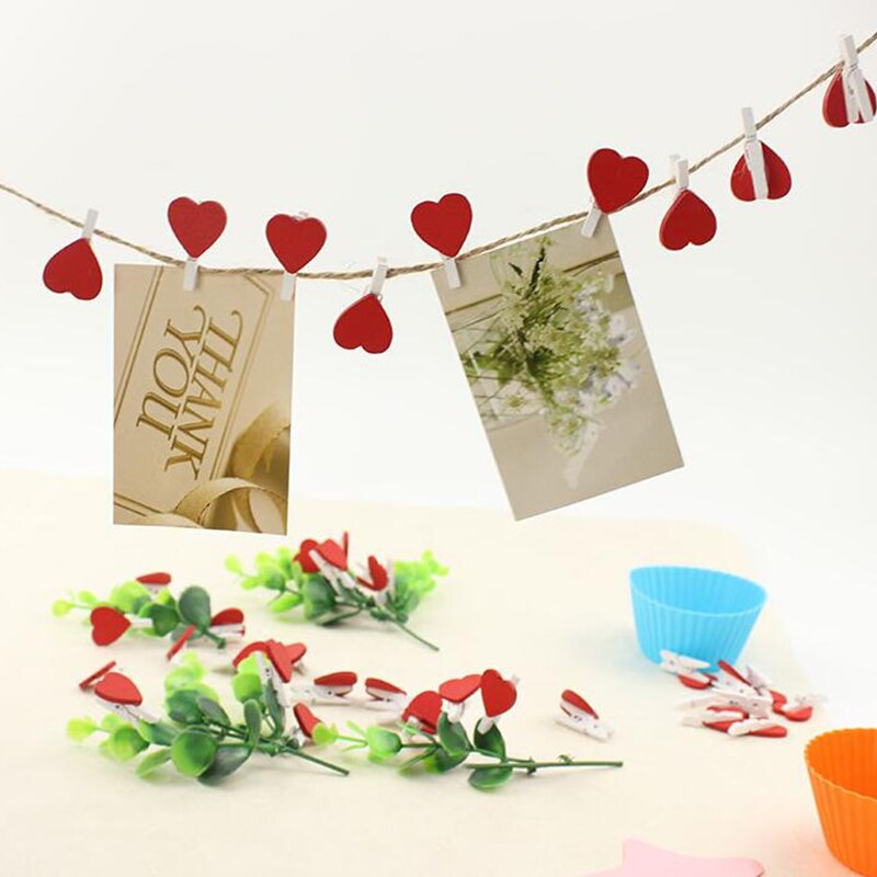 10 stücke Mini liebe holz kleidung foto papier nagel Stift clothespin handwerk postkarte Halfter familie hochzeit dekoration, DIY zubehör