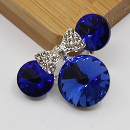 5pc 20 x 30mm flerfarvede glas rhinsten knapper til tøj sofa håndværk knop diamant sytilbehør: Kongeblå