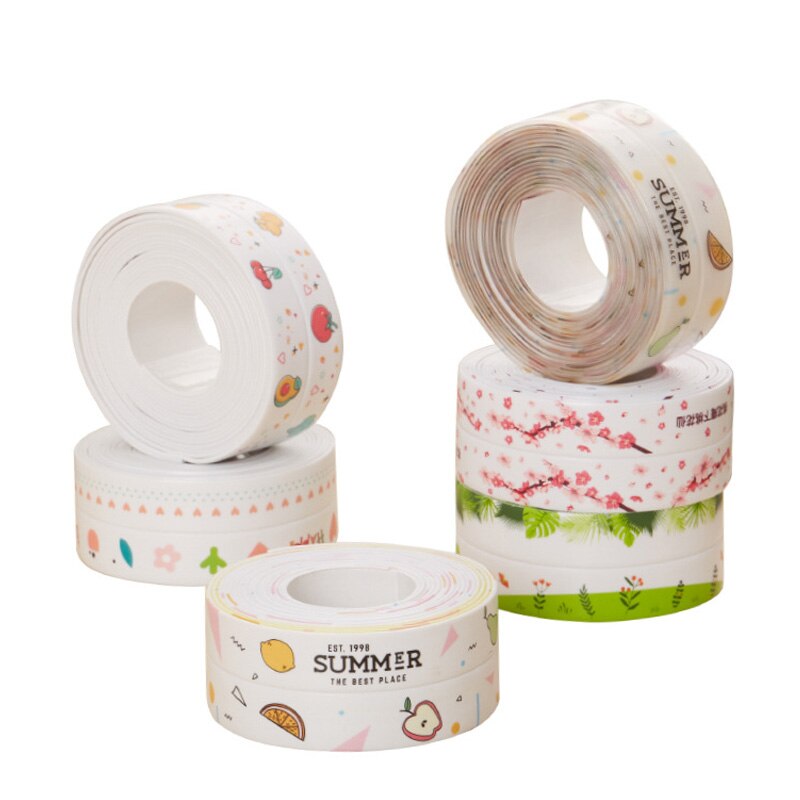 38MM Caulk Strip Tape For Bathtub Bathroom Caulk Tape Self Adhesive PVC Waterproof Sealing Tape Edge Protector For Kitchen