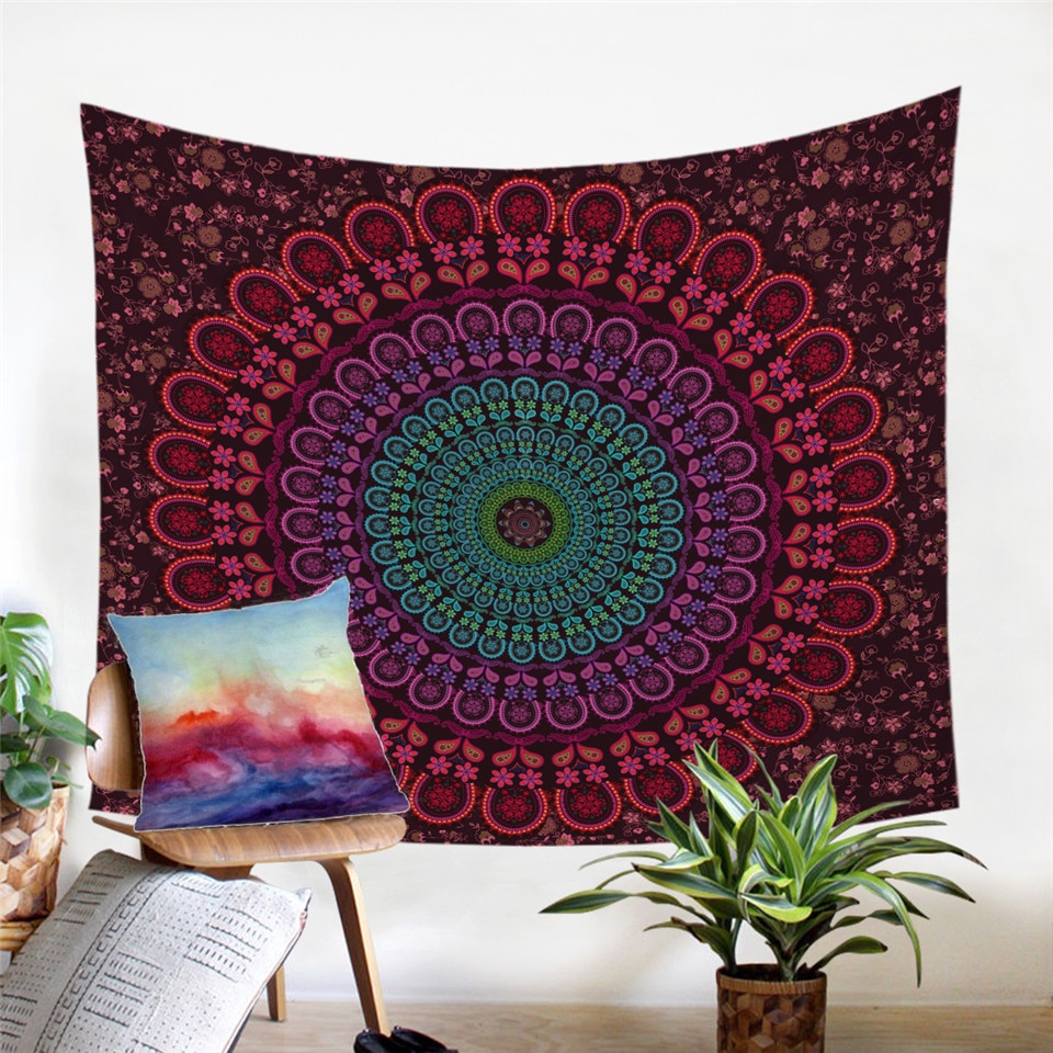 Indisk hippie bohemia gobeläng gobeläng 200cm indisk mikrofiber lakan mjuk vägg matta