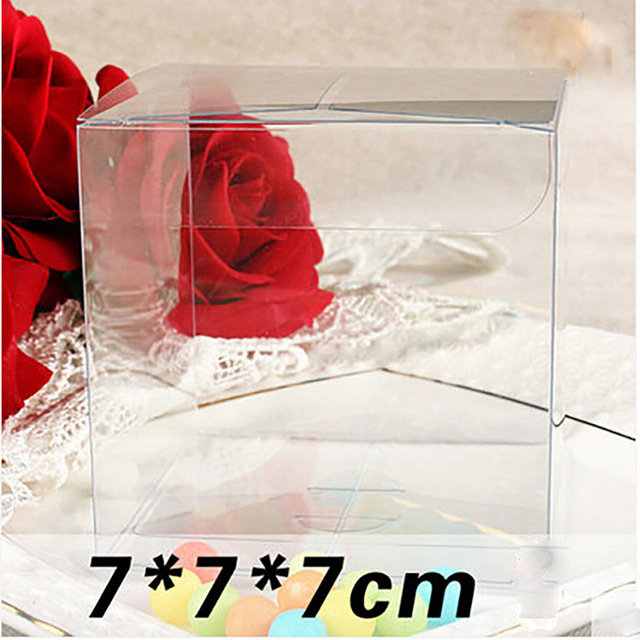 Different Sizes square Clear PVC Boxes Transparent Waterproof Box PVC Plastic Packaging Box For Souvenir/Candy/Toys 10pcs