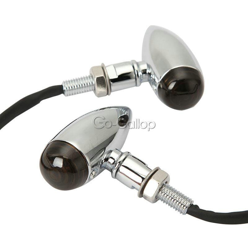 4x Chrome Motorcycle Richtingaanwijzers Licht Voor Yamaha V-Star Xvs 250 650 950 1100 1300 Custom Silverado Road star Xv 1600 1700
