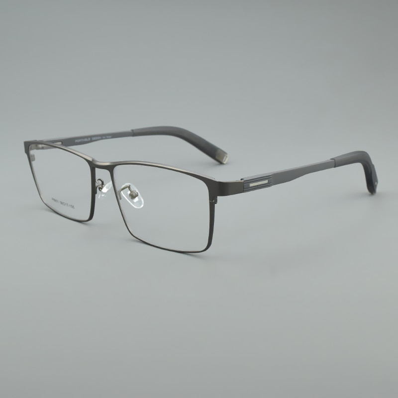 Brilleinnfatninger i titanlegering menn briller optiske briller med styrke butikk ansikt briller firkantet nærsynthet retro brille