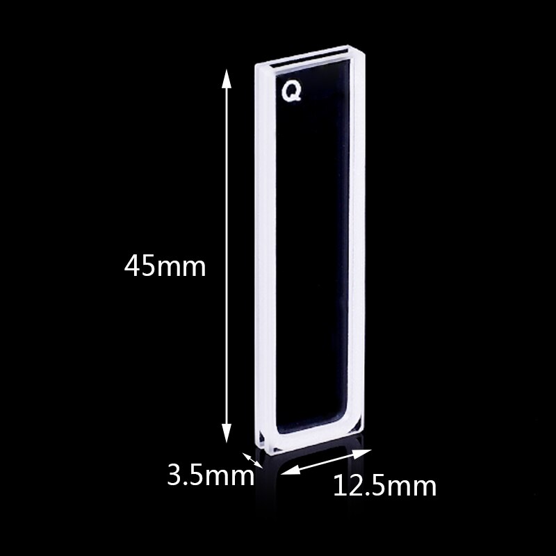 2 PCS quartz cuvette cells with lid 1mm path length JGS1 for spectrophotometer lab