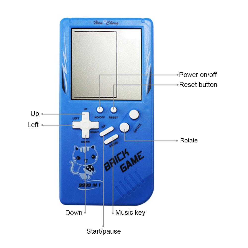 Tetris spelcomputer klassiek nostalgisch speelgoed kinder handheld spelcomputer puzzel geluidsspel speelgoed
