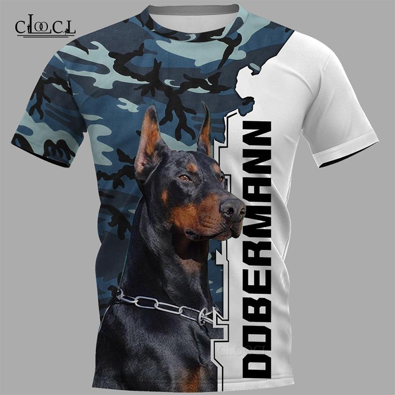 Cloocl Populaire Doberman Hond Harajuku T-shirt Mannen Vrouwen 3D Print Hip Hop Streetwear Truien