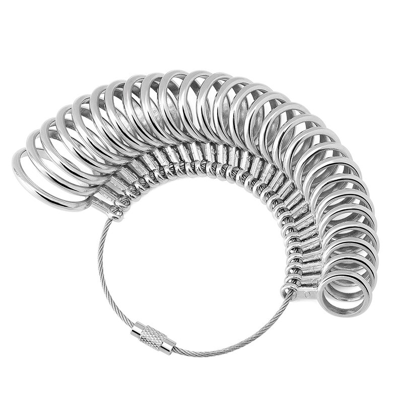 Ring Sizer Set Jewelry Rings Sizer Gauge Tool Stainless On Finger Measuring Ring Tool Rings Set Size