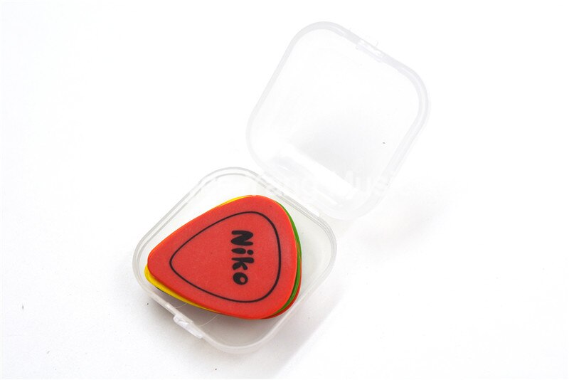 12pcs Niko POM Delrin Acoustic Electric Guitar Picks Plectrums With Little Plastic Case Box 0.5/0.6/0.73/0.88/1.0mm