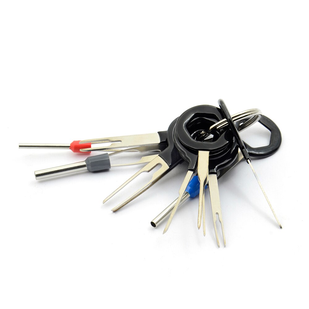 Cables de enchufe para coche, 11 Uds., para placas de circuitos, arnés, Terminal de extracción, Conector de selección, Pin de crimpado, aguja trasera, herramienta de extracción