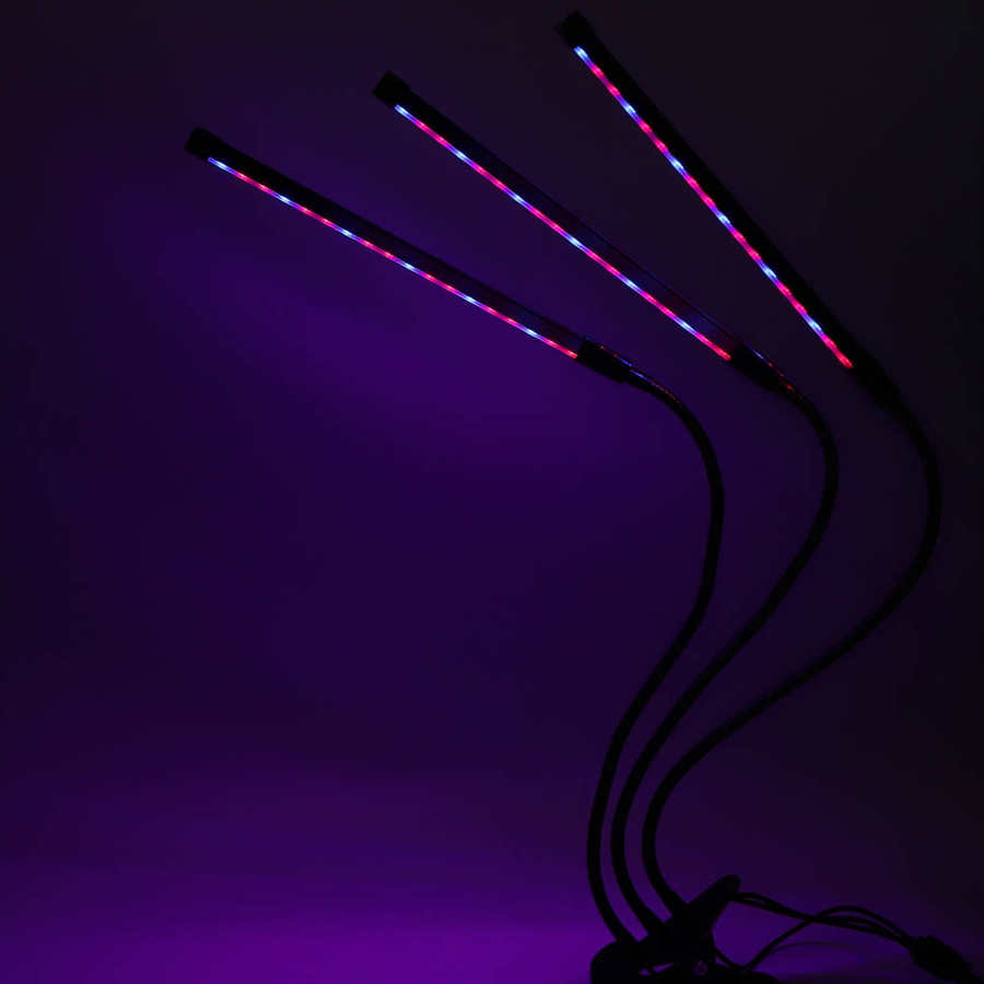 Hydroponics growbox 40w 3 fullspektret ledet plantevekst lys automatisk på / av tidtaker til innendørs hage hydroponics plante vokse