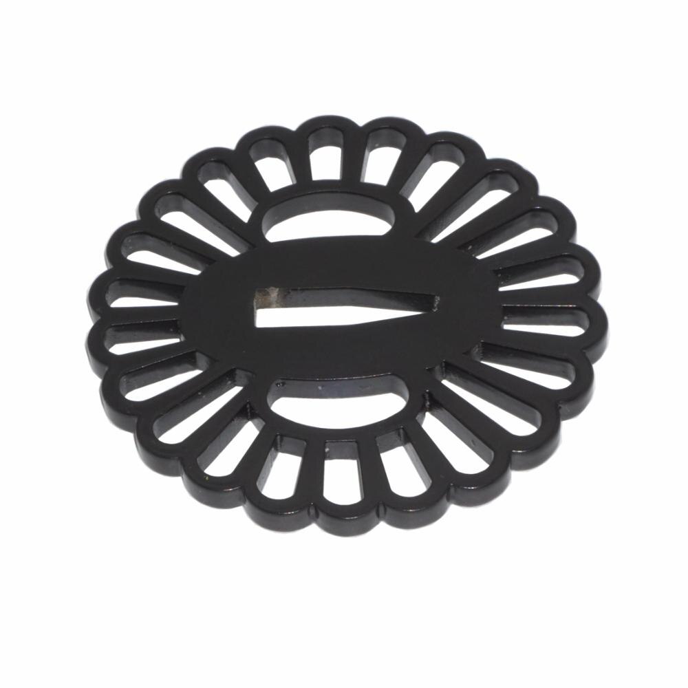 Iron Alloy Tsuba Hand Guard for Japanese Samurai Swords Wakizashi Tanto
