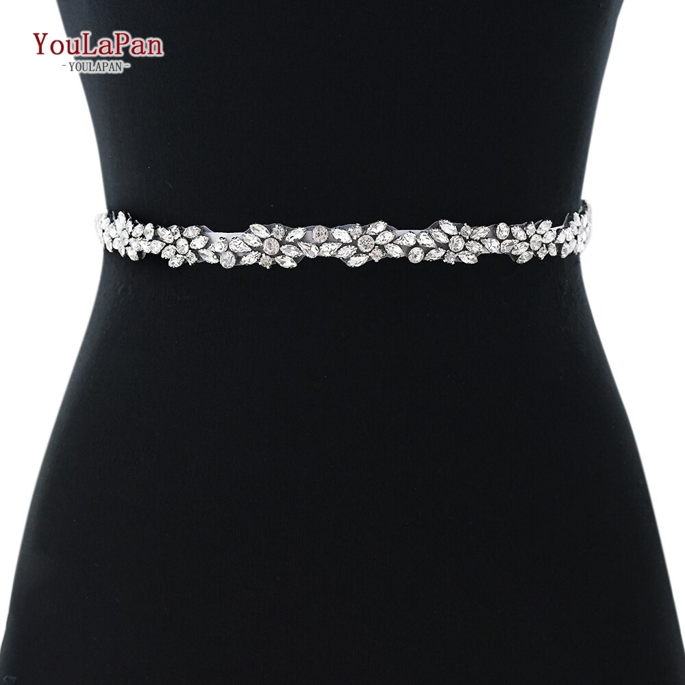 YouLaPan S437 demoiselle d'honneur strass ceinture argent ceinture de mariée pour robe de mariée bijou ceinture pour robe formelle robe brillante ceintures