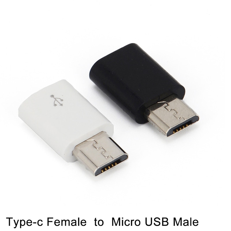 1pc 2.3cm Type C Female Connector To Micro USB Male Adapter Charging Converter Data Synchronization Adapter