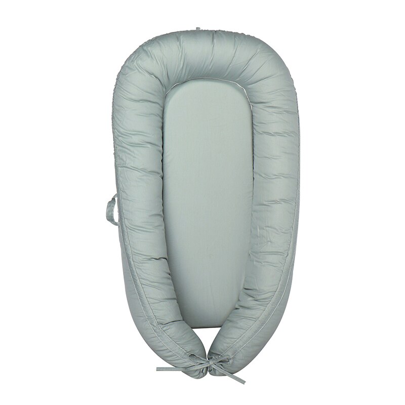 90*50cm babyseng baby transportabel reiseseng vugge smålåve avtagbar barneseng soveseng kurv støtfangere seng sikkerhetsbeskyttelse: Grønn