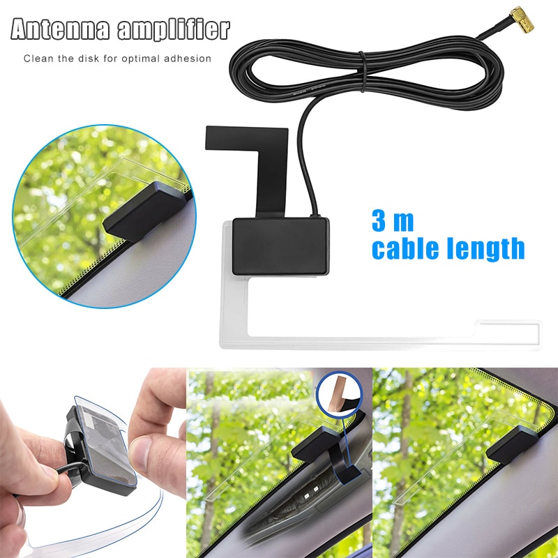DAB Disc Antenna Active Radio Adapter Accessories Easy Installation for Car Vehicle GDeals