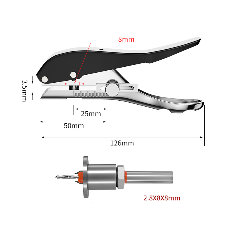 Holz bearbeitung 8mm manuelle Kanten Band Locher Zange einstellen mit Grenze Senker Bohrer PVC Abs Öffner Nagel See Maskierung zange Werkzeuge: Grün, lila