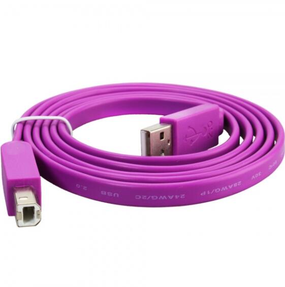 LBSC 3FT Flat Type USB 2.0 A Male to B Male Printer Cable