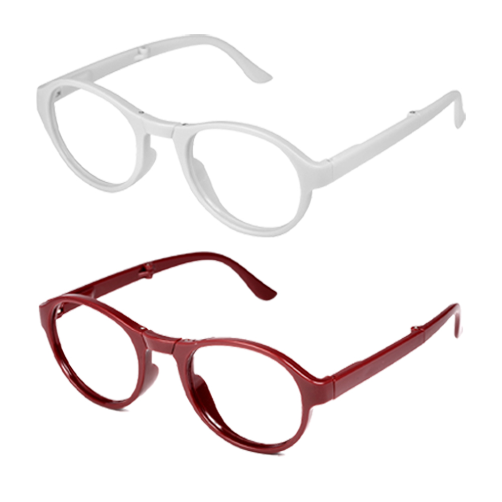 2 stuks autofocus opvouwbare leesbril – draagbaar zakformaat, blauw licht blokkerend, stijlvolle ronde frames, unisex: Default Title