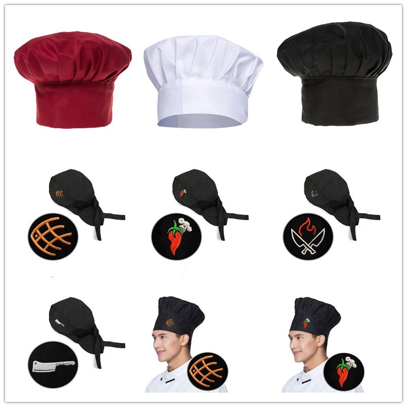 Chef Kitchen Hat Unisex Men Women Chef Waiter Uniform Cap Cooking Bakery BBQ Grill Restaurant Cook Work Hat Chef Cap Hat