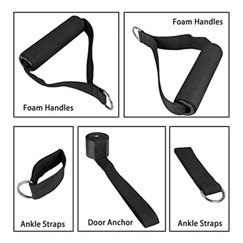 11 pièces/ensemble corde de traction exercices de Fitness bandes de résistance 100 livres d'entraînement de résistance adapté à l'entraînement de résistance familial