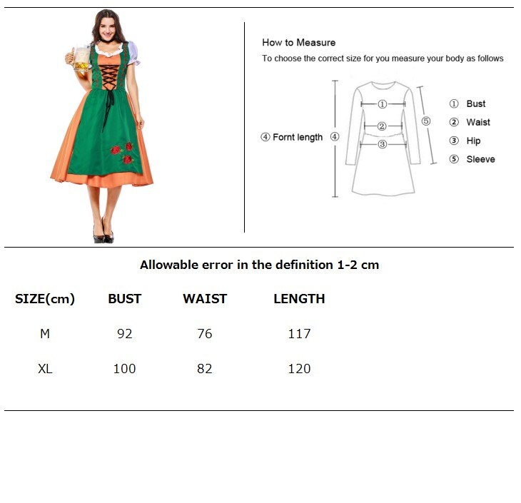 Couples Women Man Bavaria Oktoberfest Costume Beer Girl Maid Green Lederhosen Dirndl Facny Dress