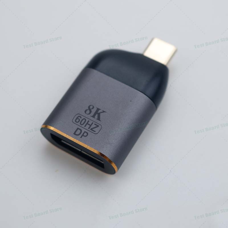 Adaptador USB tipo C a USB 3,1/DP/mini DP, adaptador de vídeo HD para Macbook, teléfono móvil, ordenador portátil, 8K, 1Pce: Gris oscuro