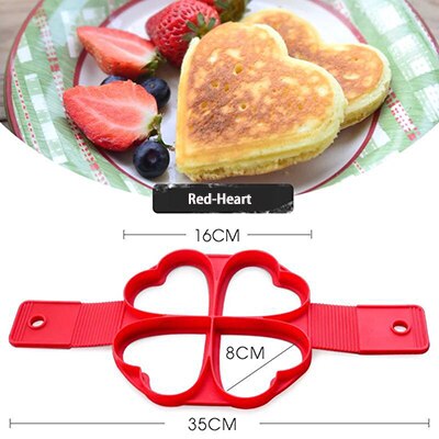 1Pcs Silicone Non Stick Fantastische Ei Pannenkoek Maker Ring Keuken Bakken Omelet Mallen Flip Fornuis Ei Ring Mold: 01
