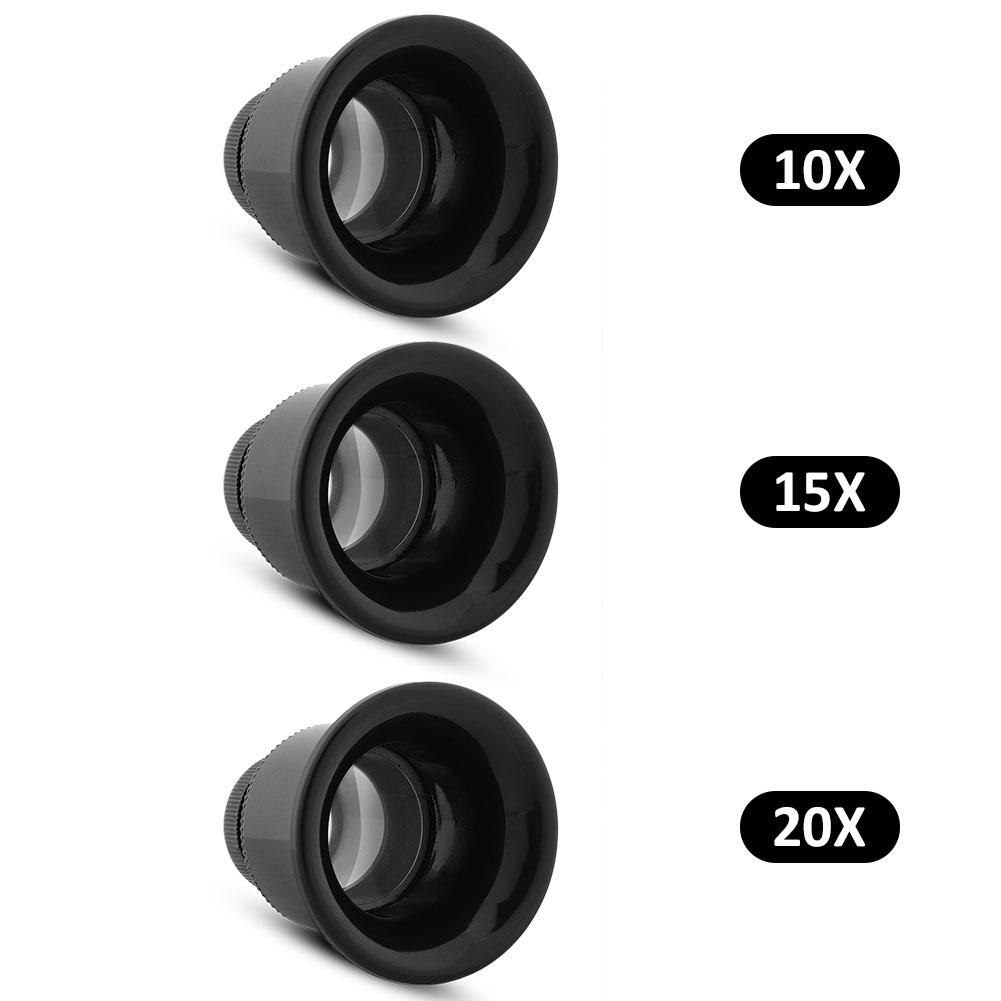 Lupa de ojo de reloj para relojería, lupa de ojo de reloj de 10 x /15x /20x, herramienta de joyería, lupa de cristal