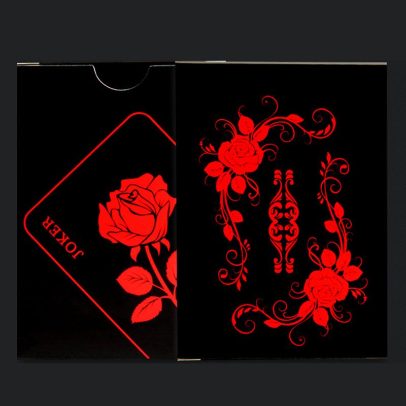 55sheets/box Rose Flower Poker Waterproof Plastic Playing Cards Beginner Practice Poker Cards Rose Playing Card