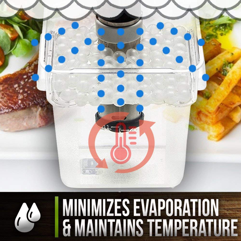 Sous vide matlagningsbollar bpa free 20mm 200 bollar med nättorkpåse för doppkokare vattenbad matlagning sous vide-behållare