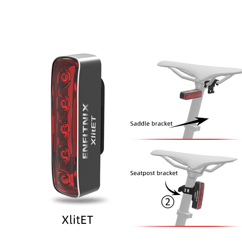 Enfitnix xlite 100 cykel baglygte intelligent sensor bremselys usb landevejscykel mtb cubelite ii baglygter: Xliet