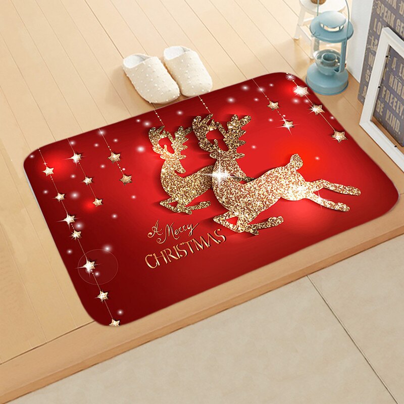noël tapis extérieur tapis paillasson Santa ornement noël décoration pour la maison noël Navidad déco Noel nouvel an: 9