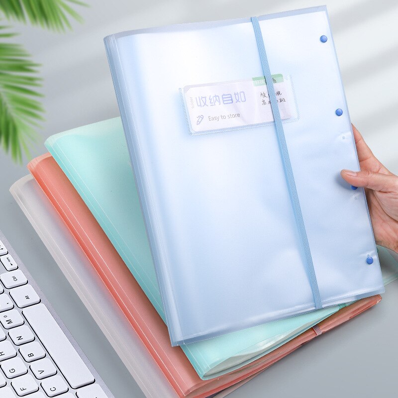 Portable Waterproof A3 Folder Business Office Strap File Storage Supplies School Student Test Paper Organizer Tools Accessories