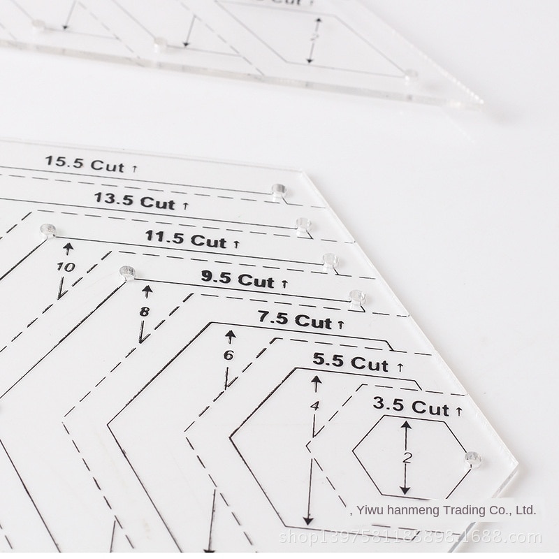 Patchwork Ruler Patchwork Tool Ruler Diamond/Hexag... – Grandado